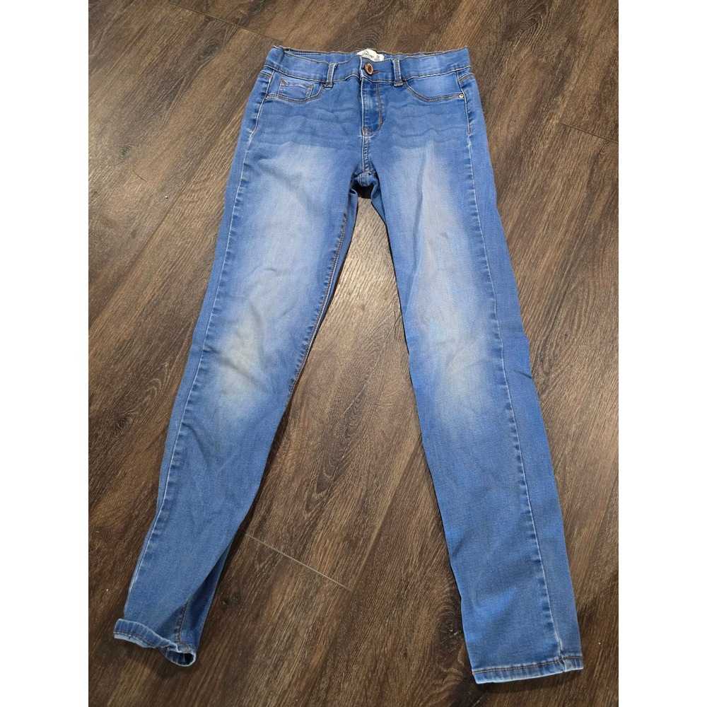 Jordache Girls Super Skinny Jeans Size 16 Medium Wash Blue Denim Stretch Pants